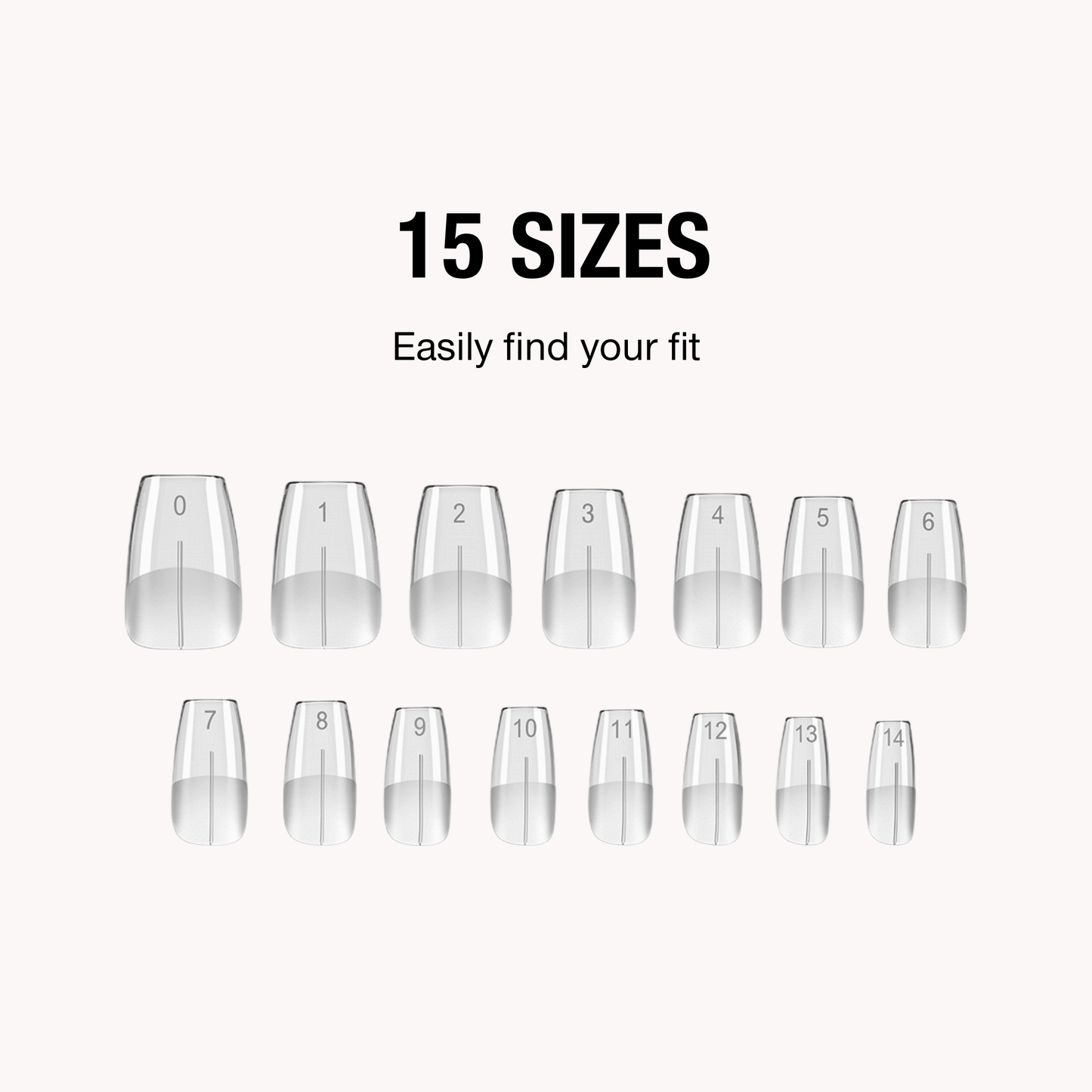Gel Tips • Coffin Short (360 pcs) • The Gel Collection