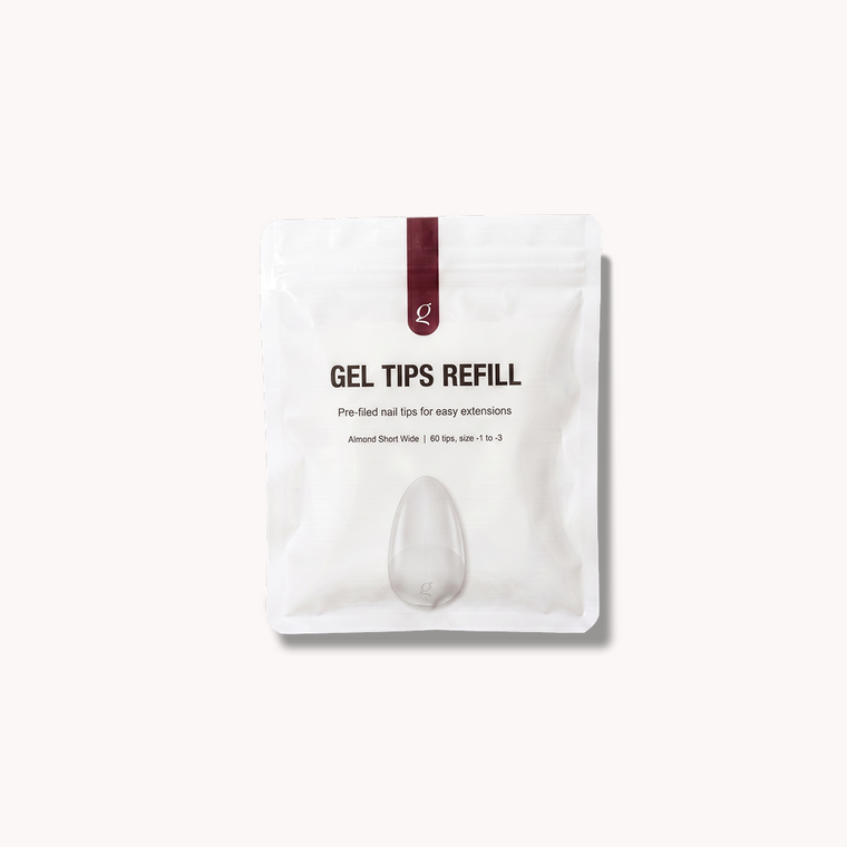 Gel Tips Wide Size • Almond Short • Refill Bags (60 pcs) • The Gel Collection