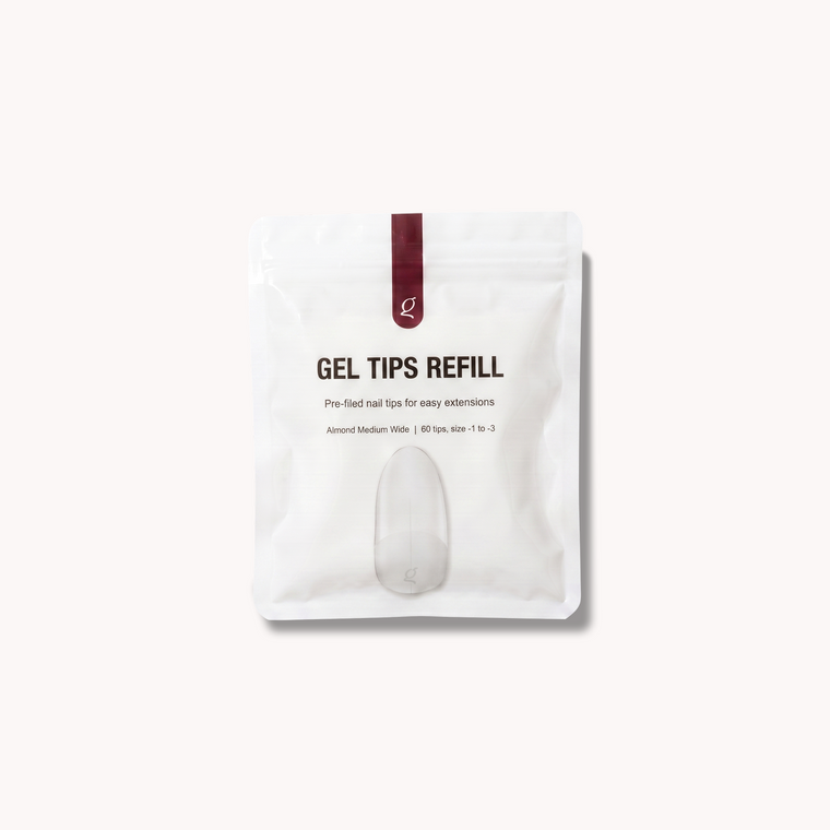Gel Tips Wide Size • Almond Medium • Refill Bags (60 pcs) • The Gel Collection