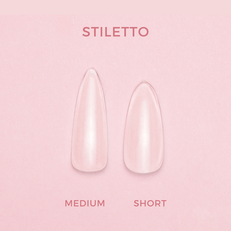 Soft Gel Press On Tipper • Stiletto Short (600 pcs)