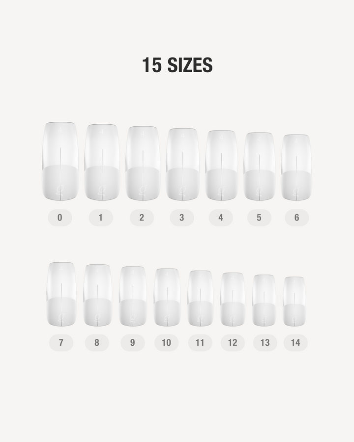 Gel Tips • Square Medium (360 pcs) • The Gel Collection