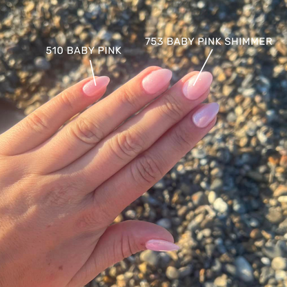 Gel Polish • 753 Baby Pink Shimmer (transparent) • 21FREE