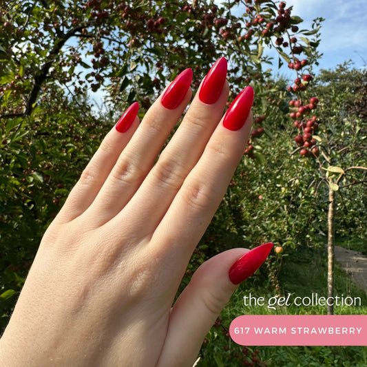 Gel Polish • 617 Warm Strawberry (semi-transparent) • 21FREE