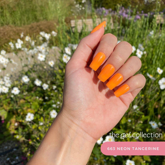 Gel Polish • 663 Neon Tangerine (semi-transparent) • 21FREE