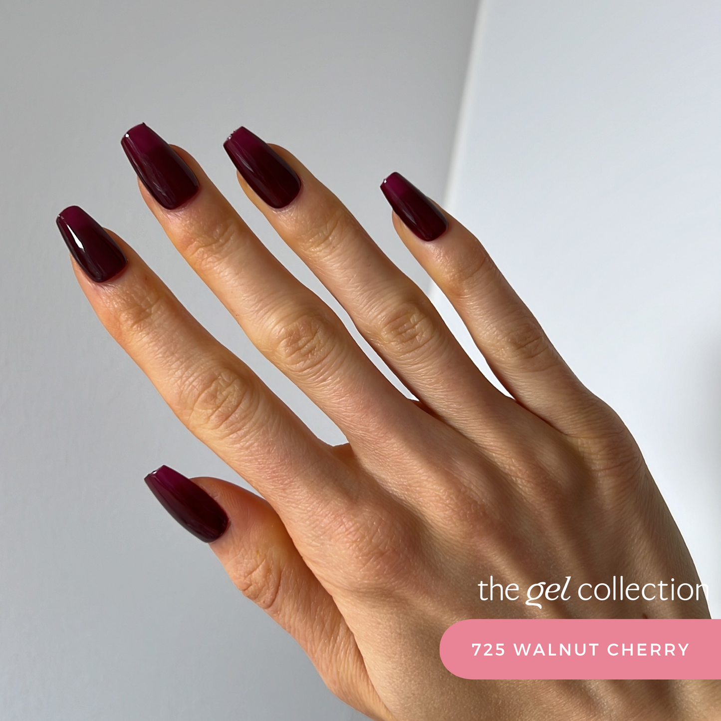 Gel Polish • 725 Walnut Cherry (semi-transparent) • 21FREE