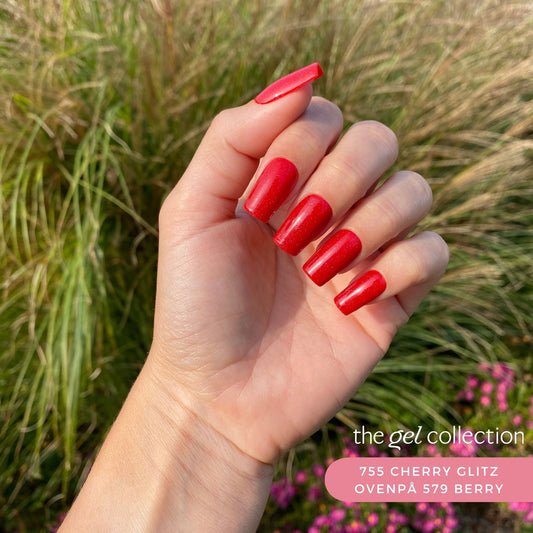 Gel Polish • 755 Cherry Glitz (semi-transparent) • 21FREE