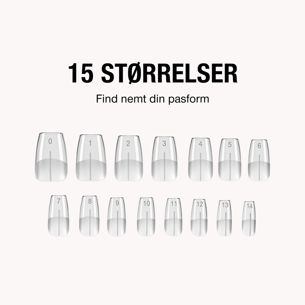 Gel Tips • Almond Short (360 pcs) • The Gel Collection