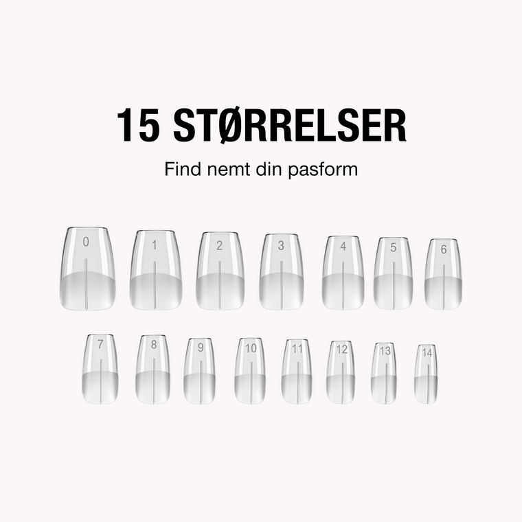 Gel Tips • Almond Short (360 pcs) • The Gel Collection