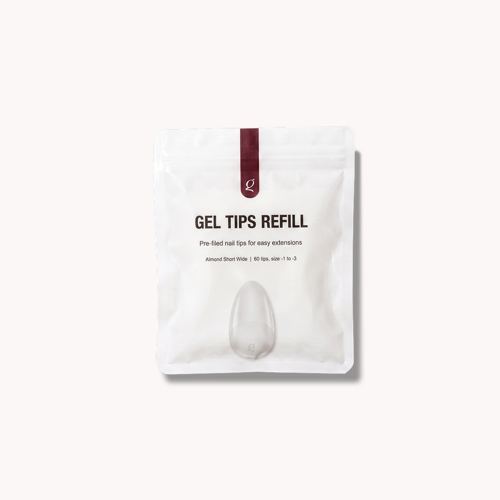 Gel Tips Wide Size • Almond Short • Refill Bags (60 pcs) • The Gel Collection