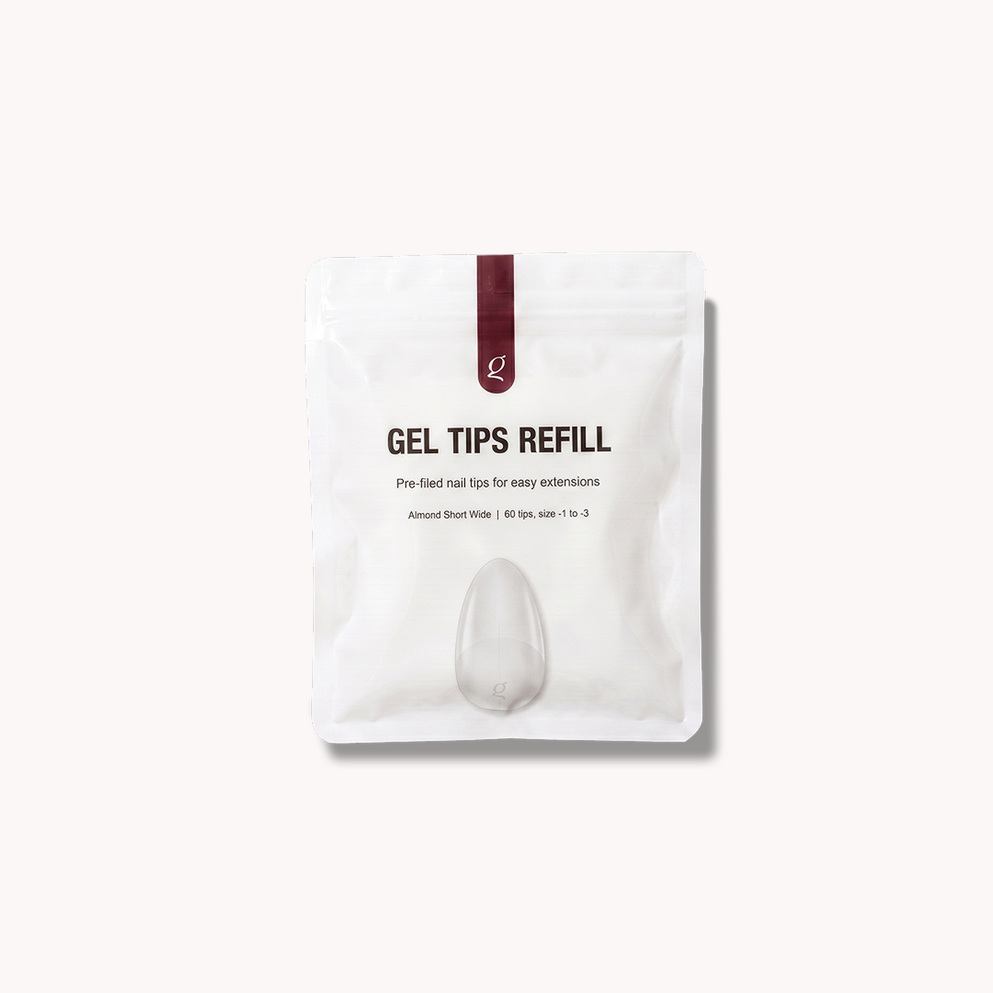 Gel Tips Wide Size • Almond Short • Refill Bags (60 pcs) • The Gel Collection