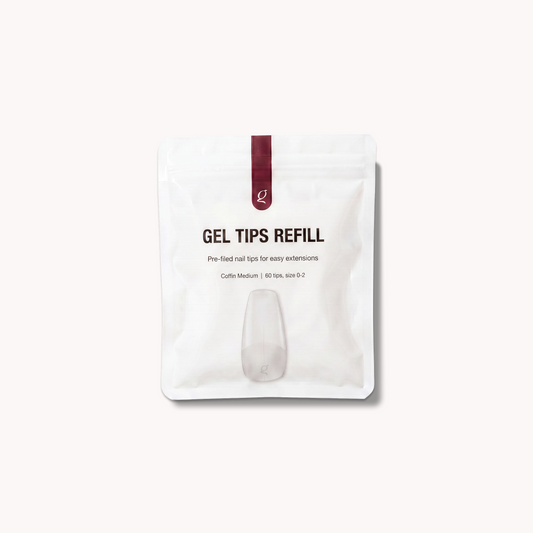 Gel Tips • Coffin Medium • Refill Bags (60 pcs) • The Gel Collection