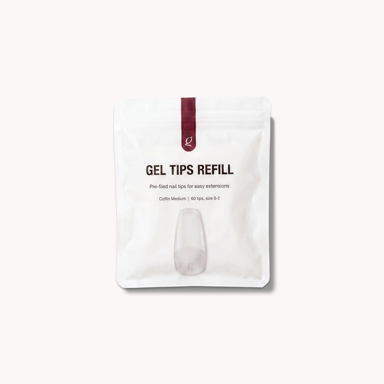 Gel Tips • Coffin Medium • Refill Bags (60 pcs) • The Gel Collection