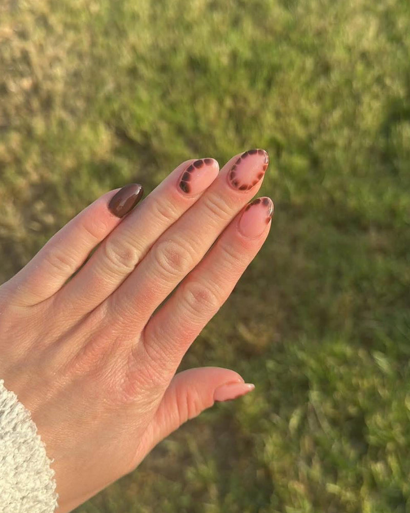BG serenity pink shimmer, blooming + espresso Dream