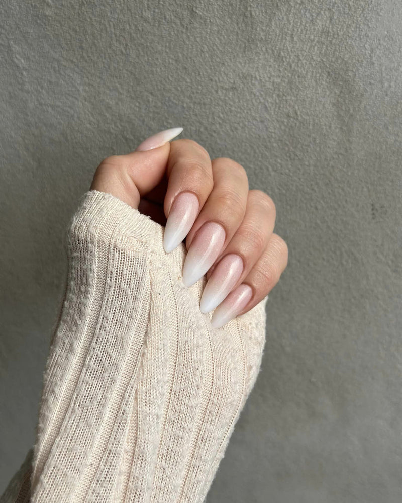 PolyGel, Pink Sand Shimmer + Poly white