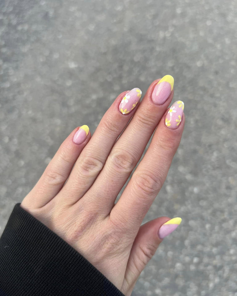 Rubber Base, Blossom Pink Shimmer + lemon