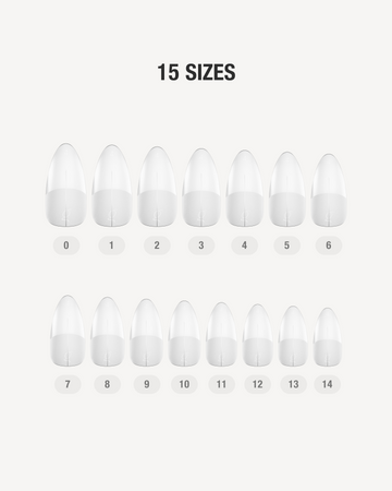 Gel Tips Almond Medium – 15 sizes