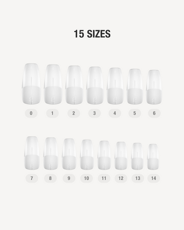 Gel Tips Coffin Medium – 15 sizes
