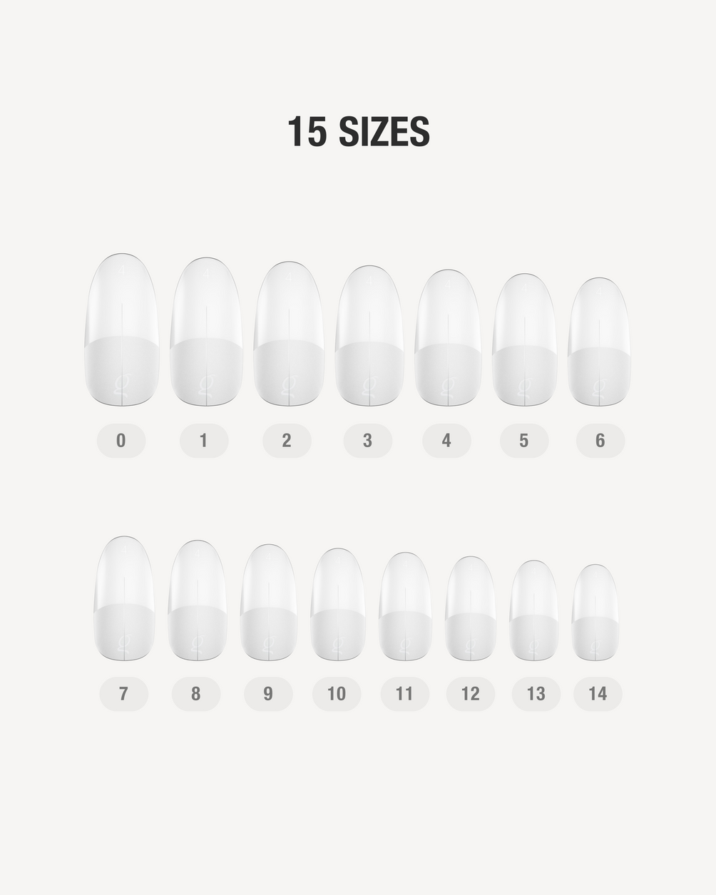 Gel Tips Round Medium – 15 sizes