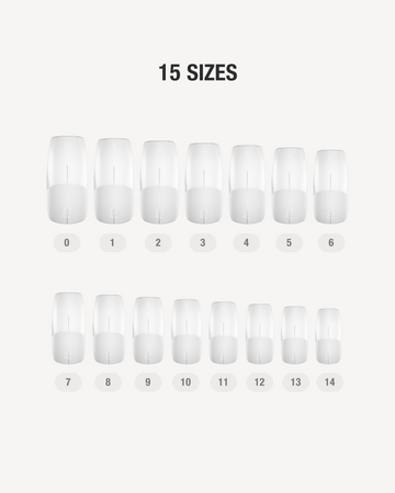 Gel Tips Square Medium – 15 sizes
