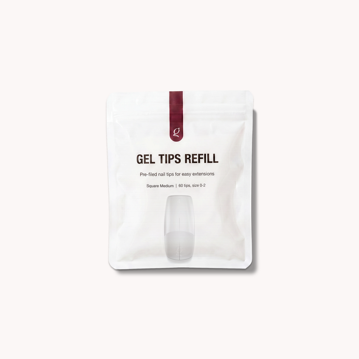 Gel Tips • Square Medium • Refill Bags (60 pcs) • The Gel Collection