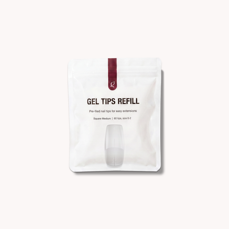 Gel Tips • Square Medium • Refill Bags (60 pcs) • The Gel Collection