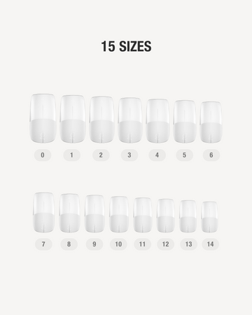 Gel Tips Square Short – 15 sizes