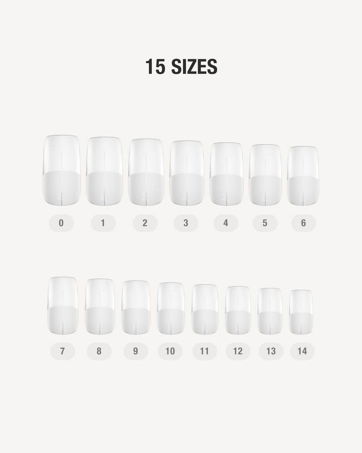 Gel Tips • Square Short (360 pcs) • The Gel Collection