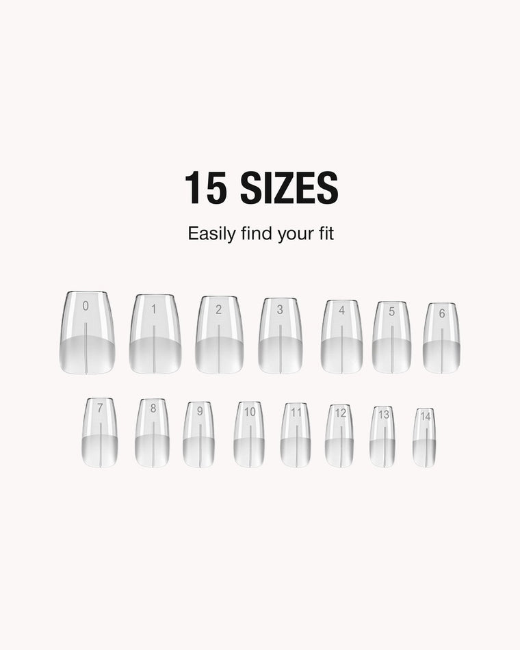 Gel Tips • Almond Short (360 pcs) • The Gel Collection