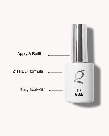 Tip Glue – apply & refill, 21FREE+ formula, easy soak-off