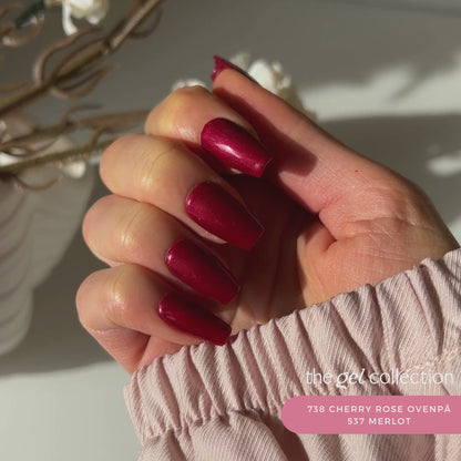 Gel Polish • 738 Cherry Rose (semi-transparent) • 21FREE