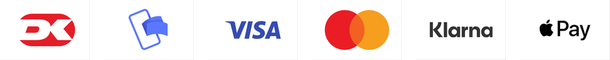 Dankort, MobilePay, Visa, Mastercard, Klarna, Apple Pay